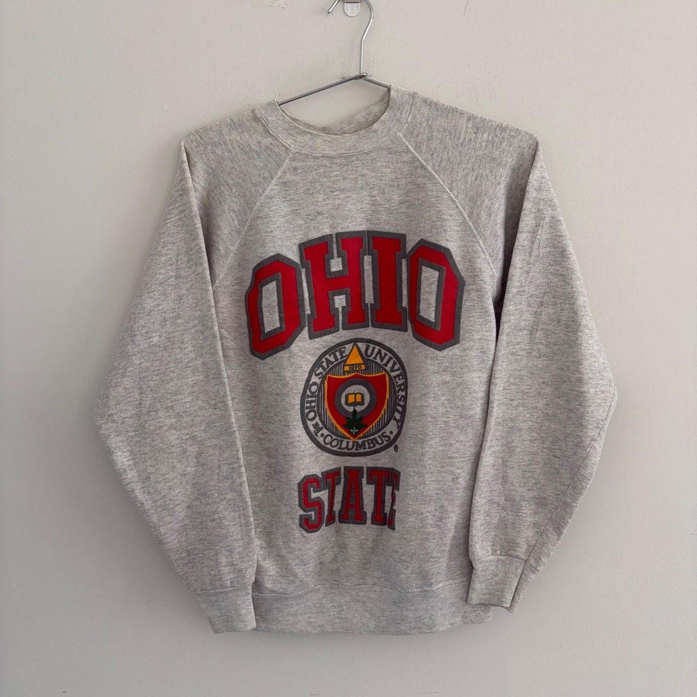 Vintage Tultex Ohio State University Columbus Sweatshirt Grey Medium